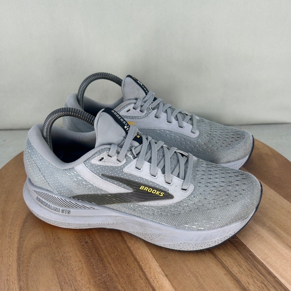 Brooks Adrenaline GTS 24 Mens Gray Running Shoes 1104372E084 Size 7 Wide 2E